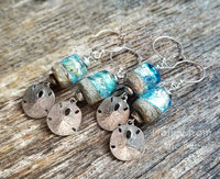 Aqua Lampwork earrings