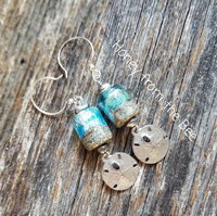 Beach lampwork earrings