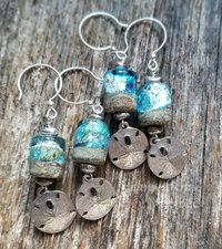Beach wedding earrings