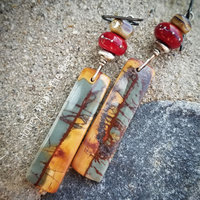 Red creek jasper earrings