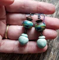 Lampwork drop earrings