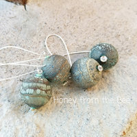 Large hollow lampwork earrings