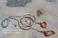 One of a kind art necklace for butterfly lovers