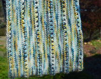 Teal knitted cowl