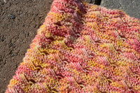 Lace knit cowl