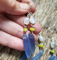 Moonstone dangle earrings