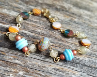 Orange and blue bracelet