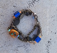 Mix of brass chain bracelet