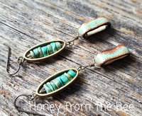 Turquoise boho earrings