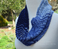 Denim blue lace cowl