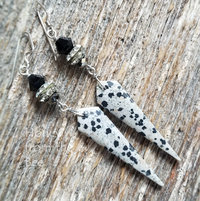 Black artisan earrings