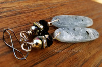 Crystal and Kyanite Drop Earrings