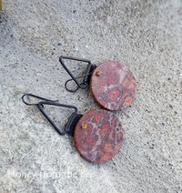 Circular gemstone earrings