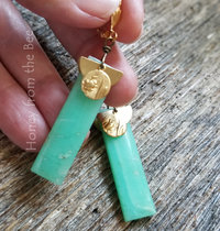 Frog Celadon earrings