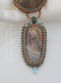 Prudent Man Plume Agate Pendant