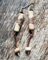 Rustic lampwork earrings