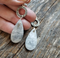 Marcasite and gemstone earrings