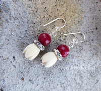 Ruby quartz earrings