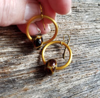 Lampwork hoop earrings