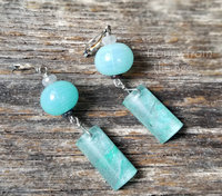 Aqua gemstone earrings