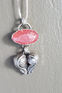 Rhodochrosite Heart Pendant