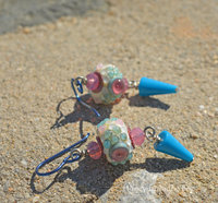 Pink and Baby Blue earrings