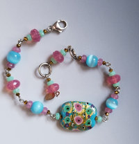 Artisan lampwork bracelet