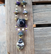 Eye Agate Artisan Necklace with stunning lampwork.
