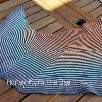 Orange and Teal shawl