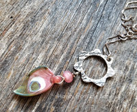 nature inspired lampwork necklace