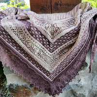 Mauve Lace shawl