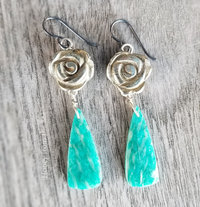 Silver Rose earrings