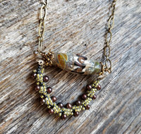 autumn artisan necklace in shades of brown