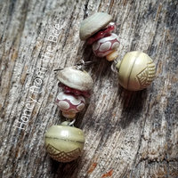 Mushroom Lampwork earrings