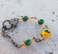 Green and yellow bracelet