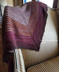 Shawl with burgundy, pink and tan shades