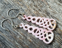 Long pink earrings