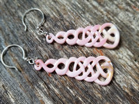 Pink shell earrings