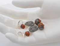 River Stone and Canyon Echoes lampwork earrings