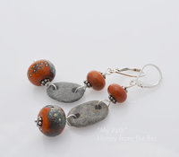 Silver and Lampwork earrings