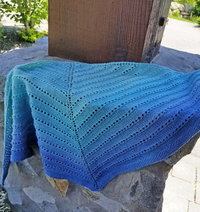 Shades of Blue shawl