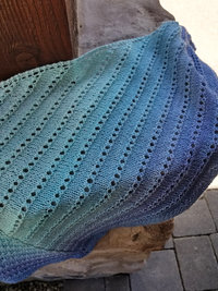 Varied shades of blue shawl