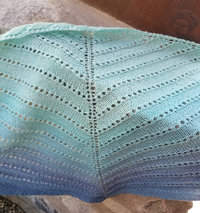 Blue gradient shawl
