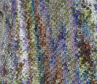 Purple and Green handknit cowl