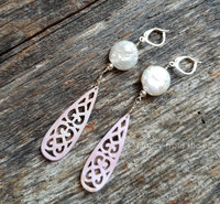 boho pink earrings