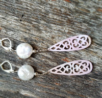 Long pink earrings