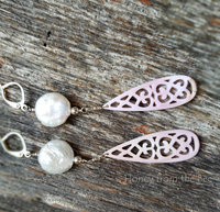 Long pink earrings