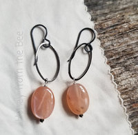 Peach Moonstone earrings