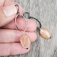 Peach colored earrings