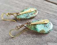brass and turquoise earrings